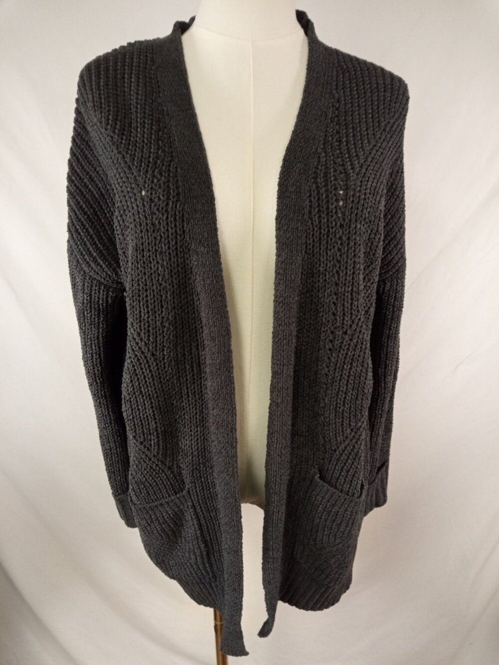 NWT Hippie Rose Women's Gray Cardigan Sweater Sz XL